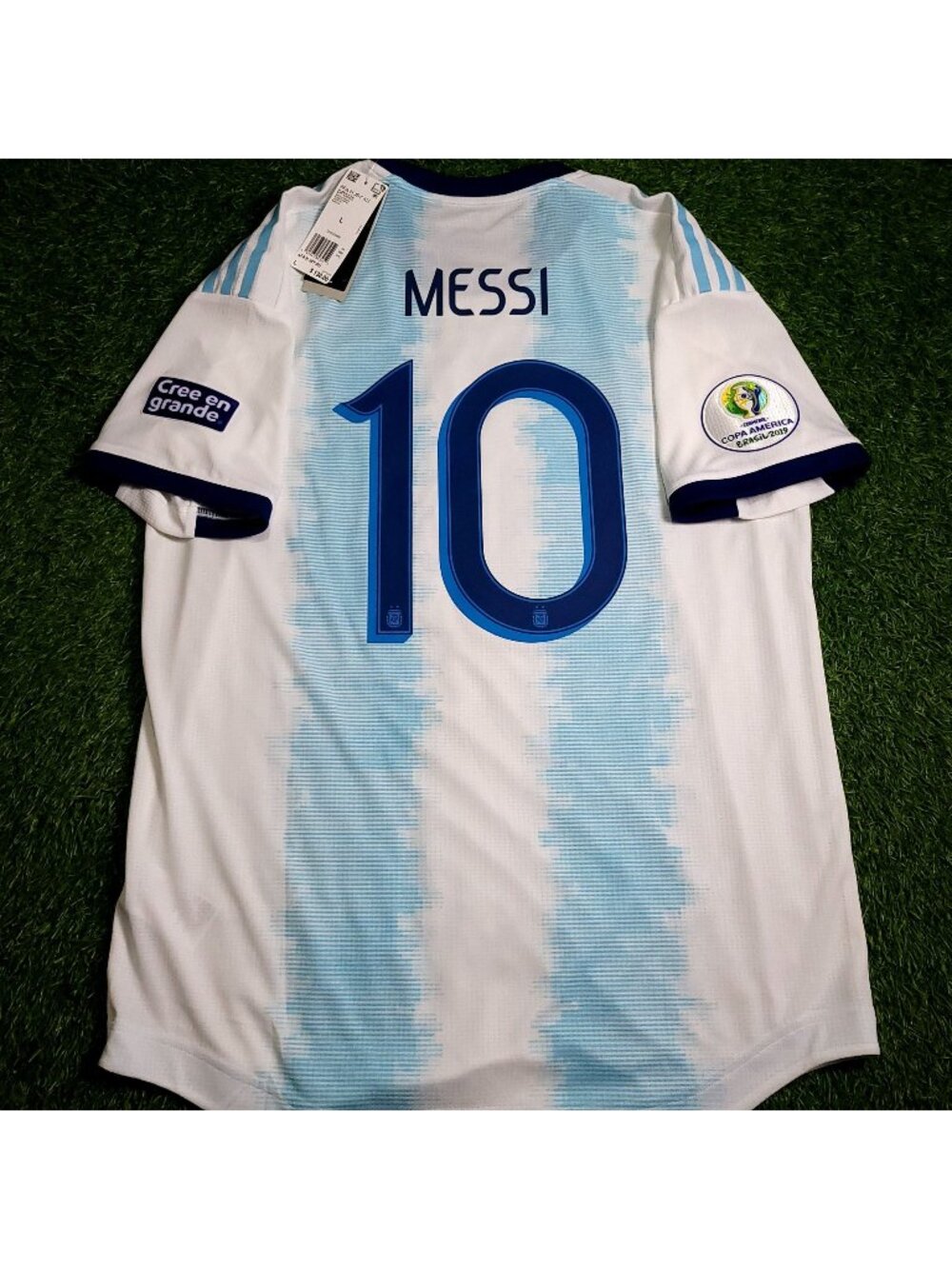 Messi Argentina 2019 COPA AMERICA PLAYER ISSUE Soccer Jersey BNWT L SKU# DP0225
